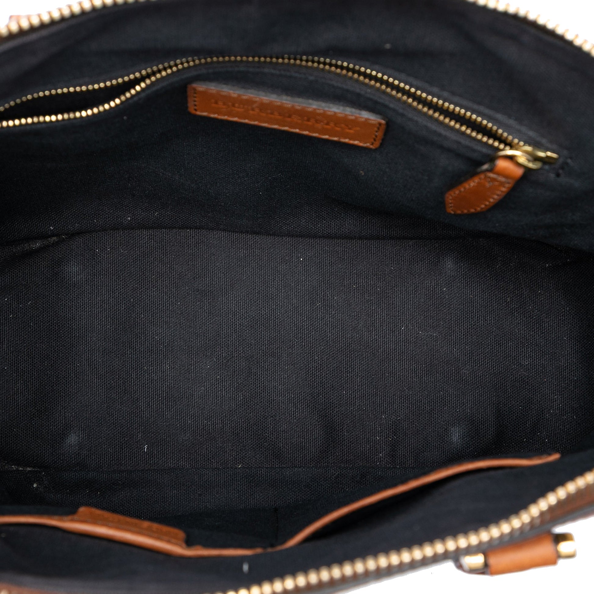 Burberry Small Leather Trimmed House Check Canvas Bridle Orchard Satchel