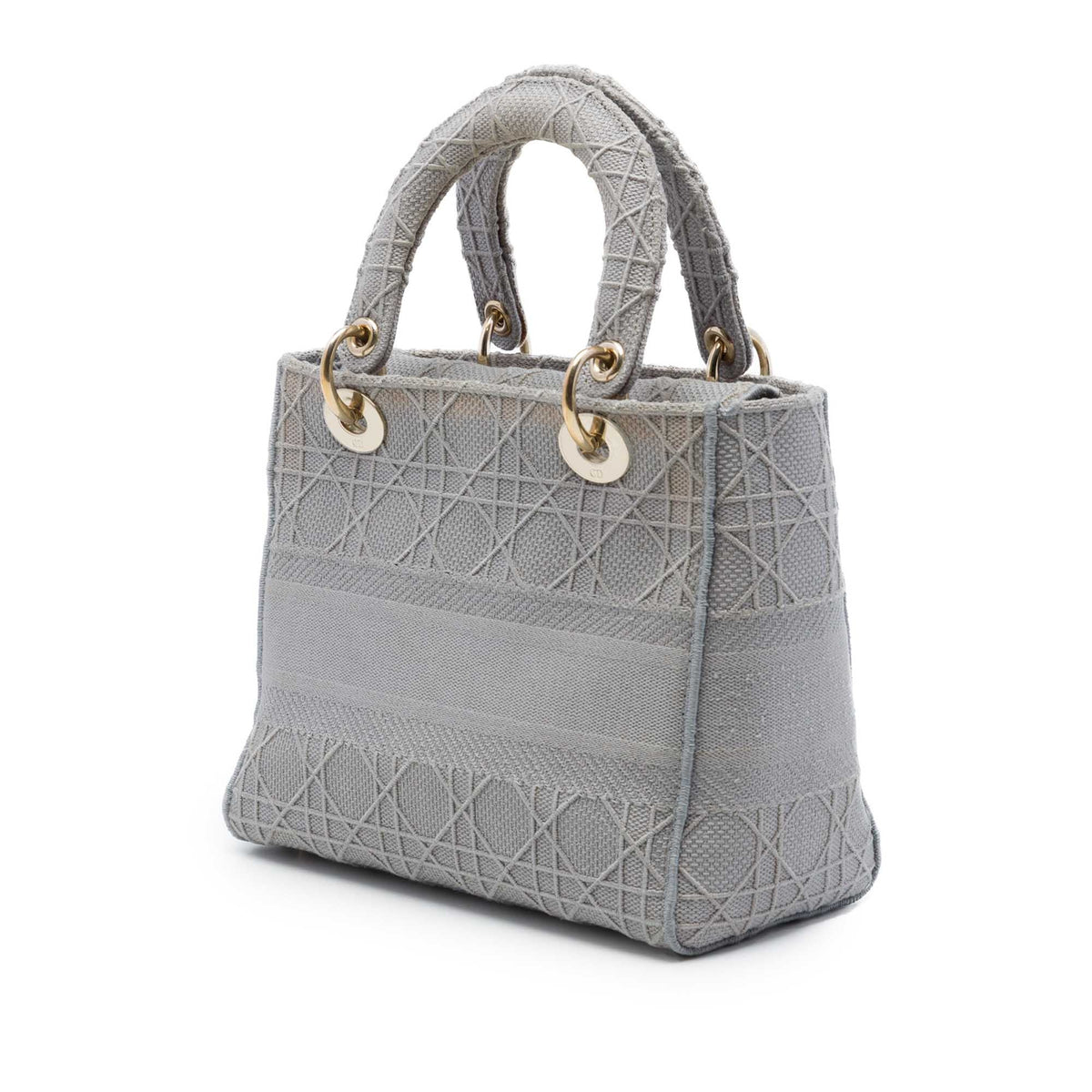 Dior Medium Embroidered Canvas Cannage Lady D Lite