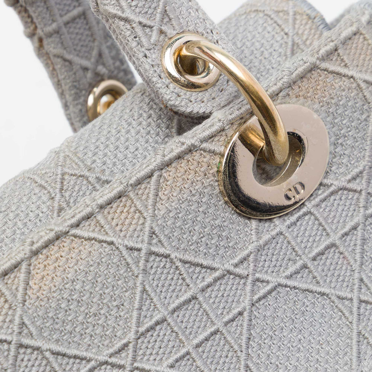 Dior Medium Embroidered Canvas Cannage Lady D Lite
