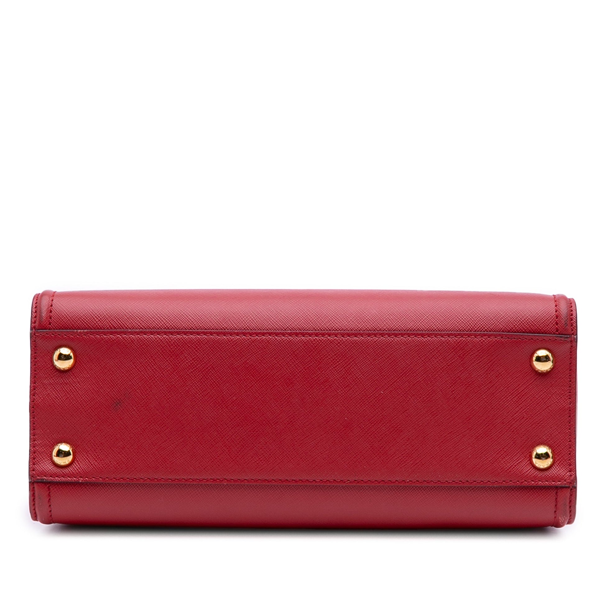 Prada Soft Calf Trimmed Saffiano Convertible Tote