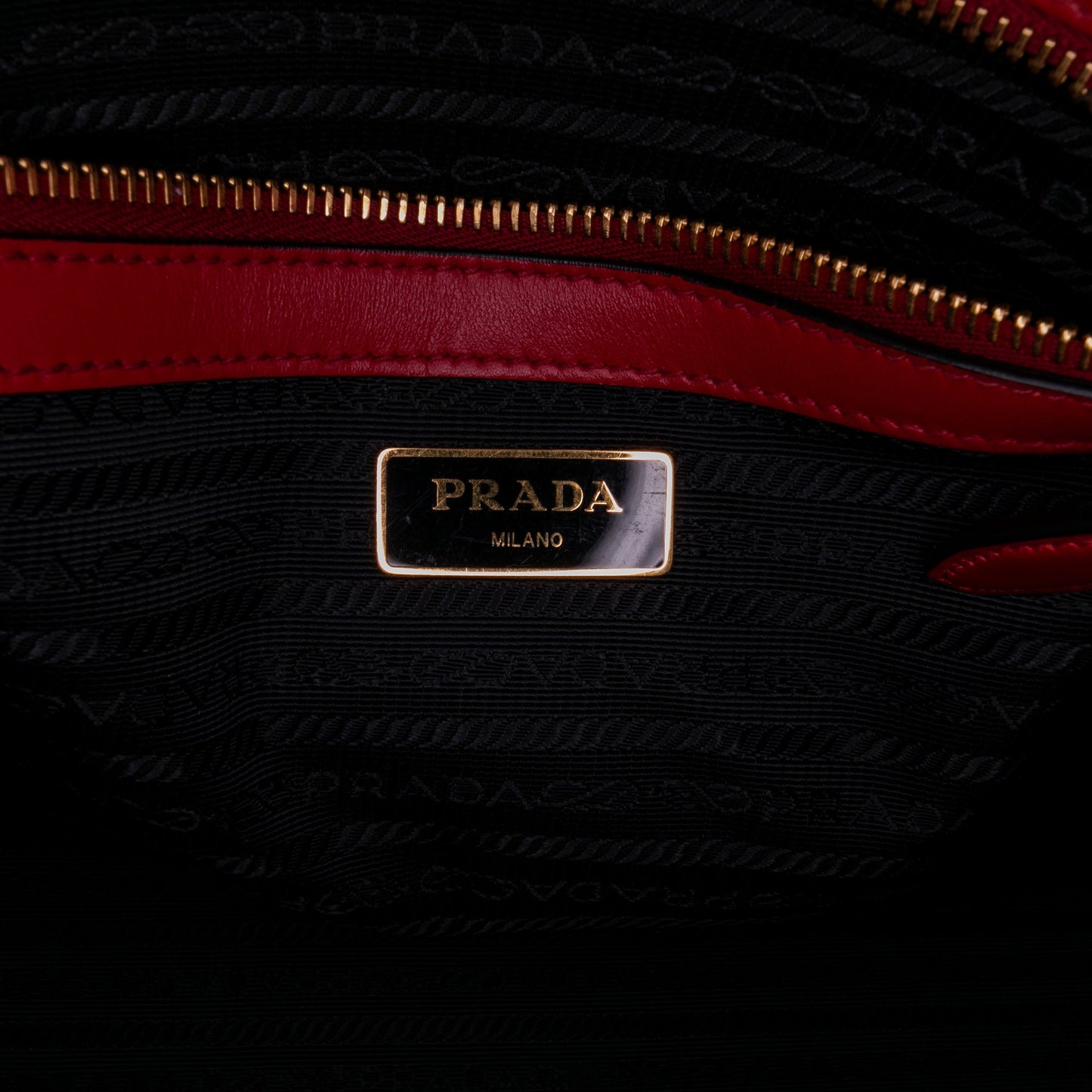 Prada Soft Calf Trimmed Saffiano Convertible Tote