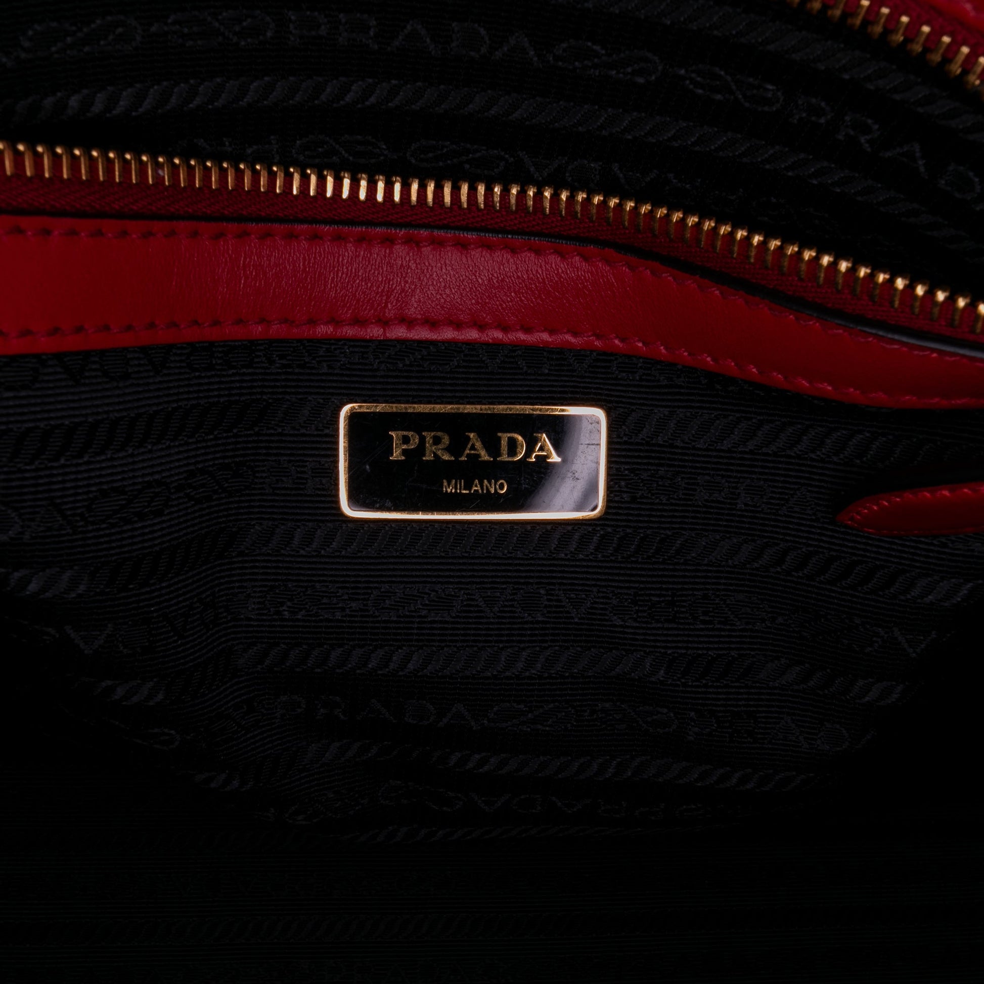 Prada Soft Calf Trimmed Saffiano Convertible Tote