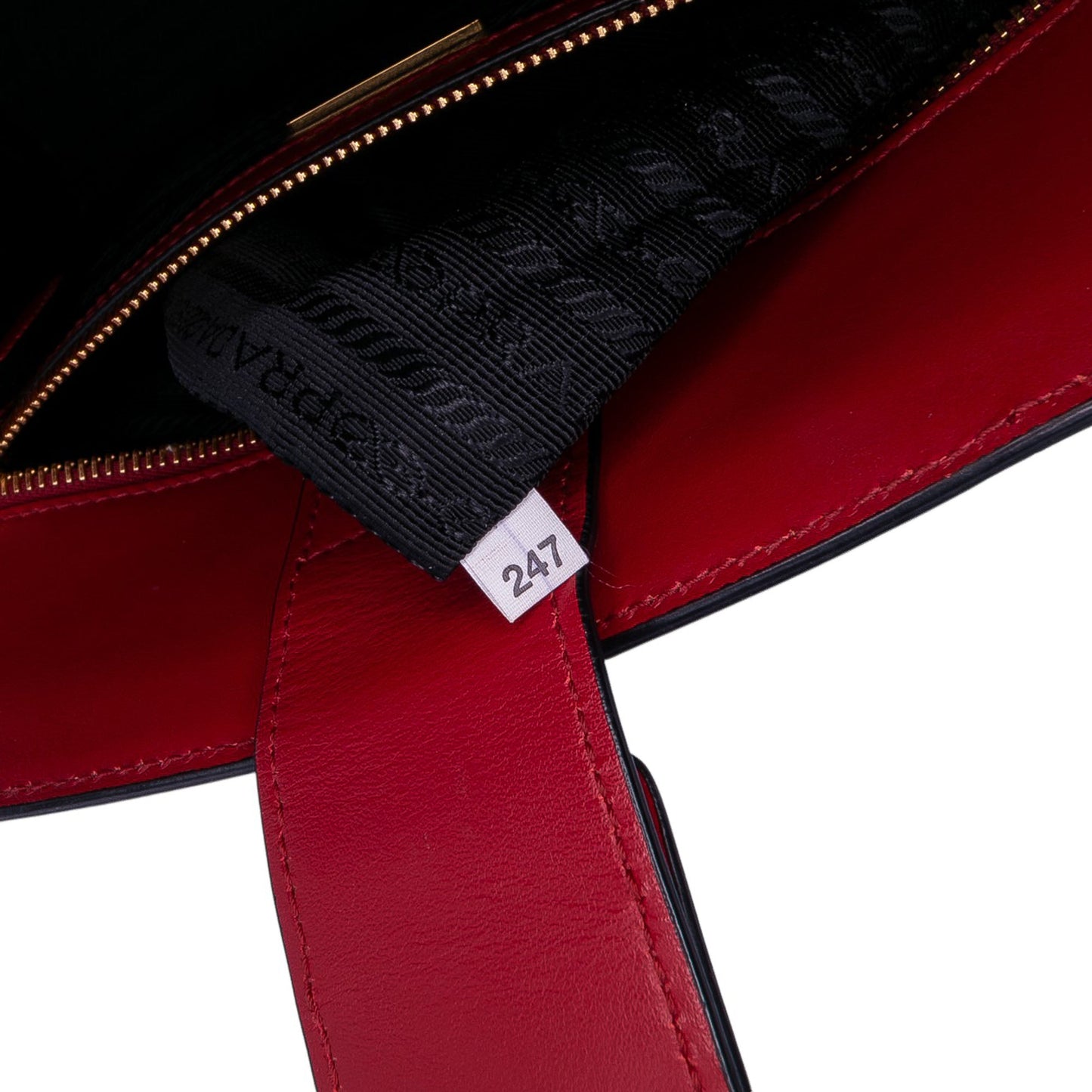 Prada Soft Calf Trimmed Saffiano Convertible Tote