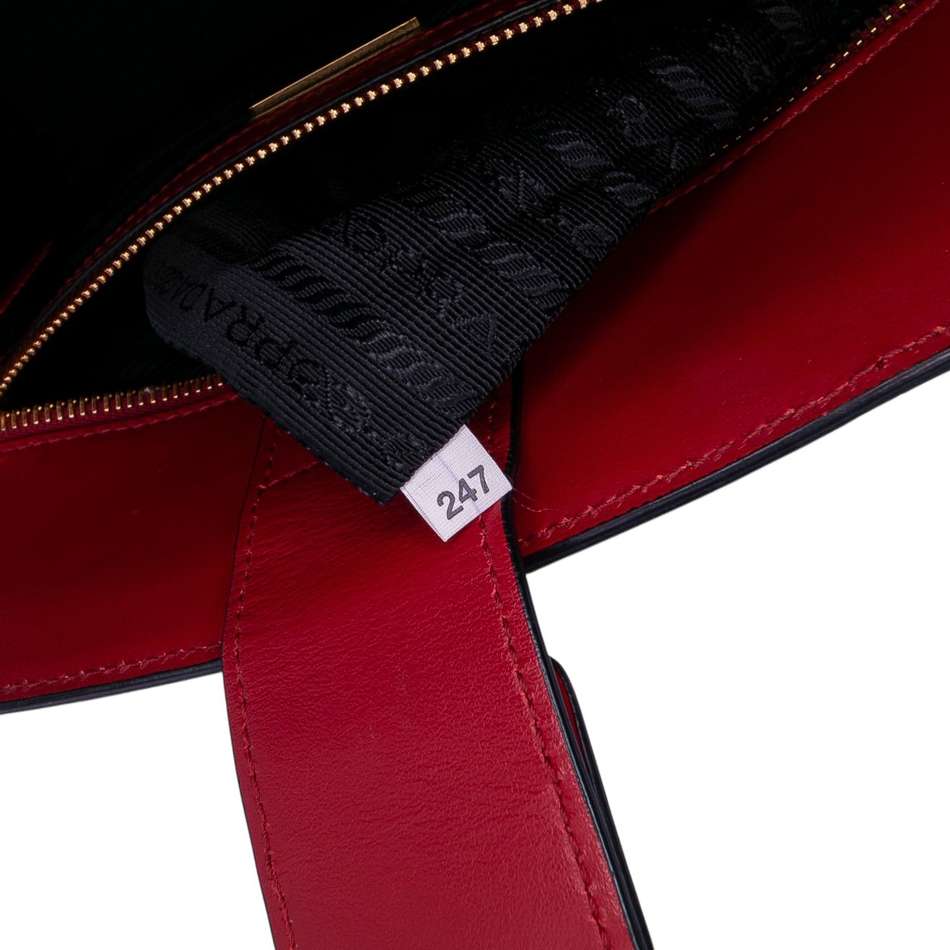 Prada Soft Calf Trimmed Saffiano Convertible Tote