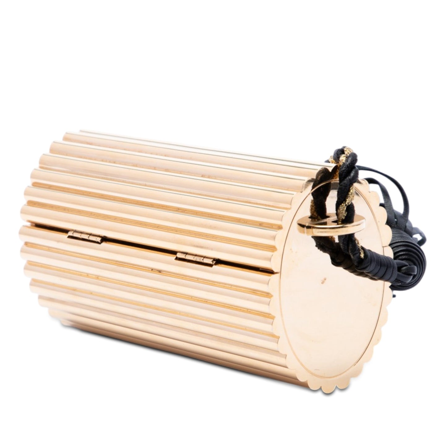 Saint Laurent Ribbed Acrylic and Lambskin Fringe Monogram Opium Box Bag