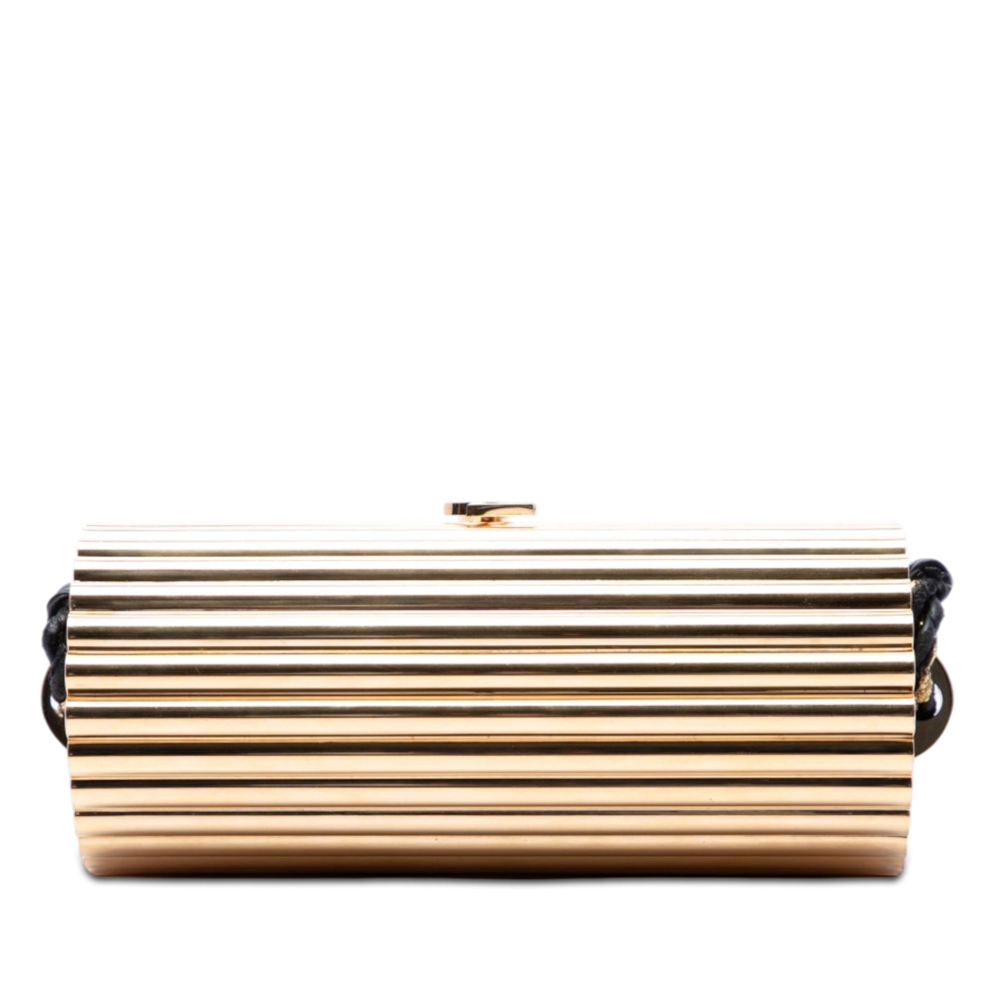 Saint Laurent Ribbed Acrylic and Lambskin Fringe Monogram Opium Box Bag
