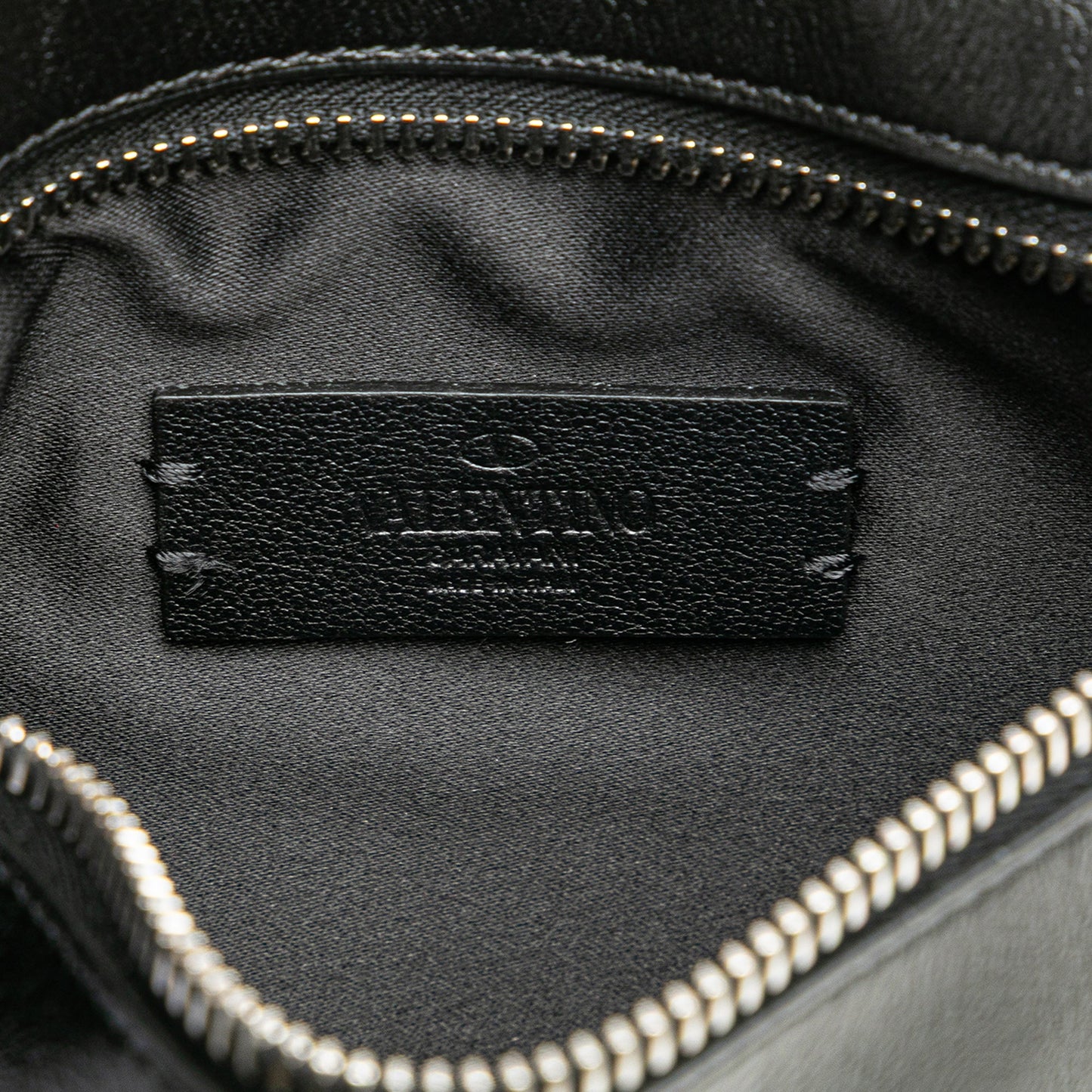 Valentino Leather VRing Neck Pouch