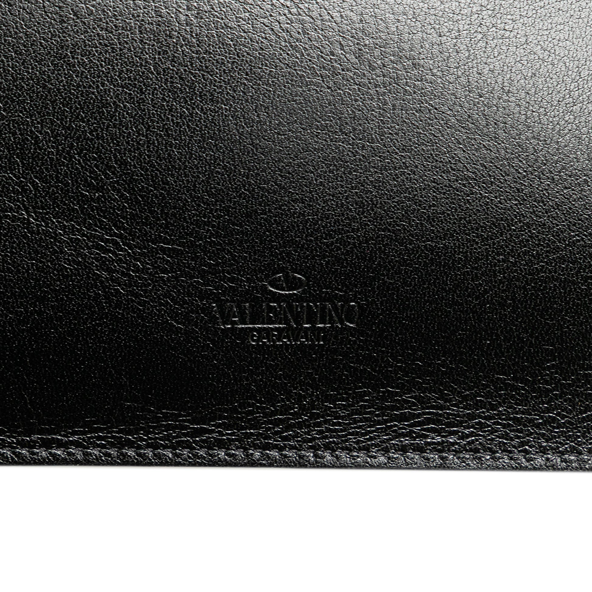 Valentino Leather VRing Neck Pouch