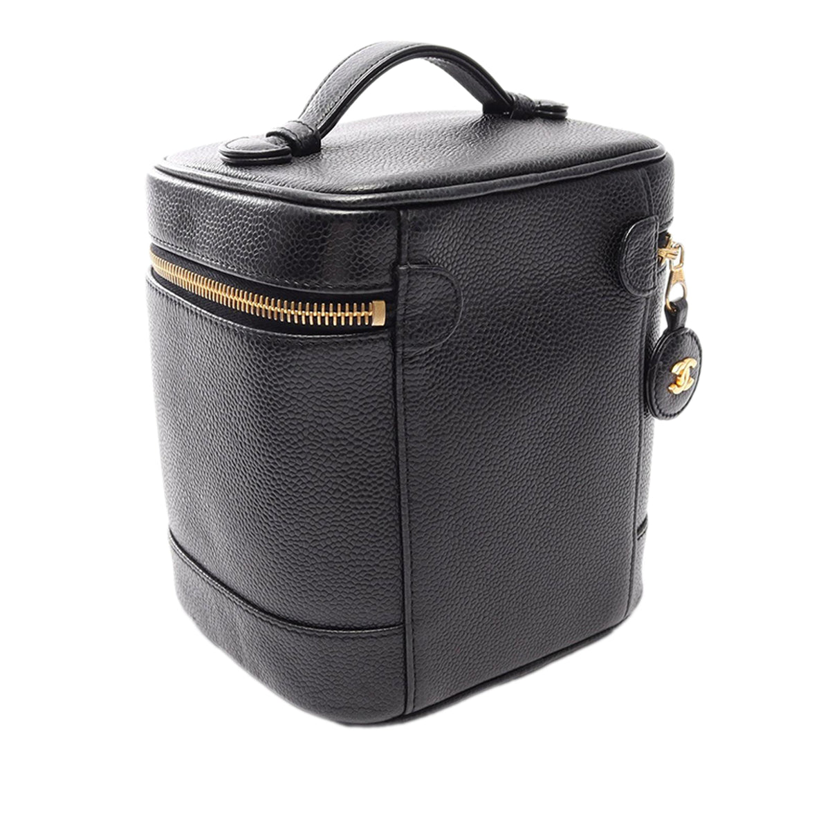 Chanel CC Caviar Vanity Case — Black