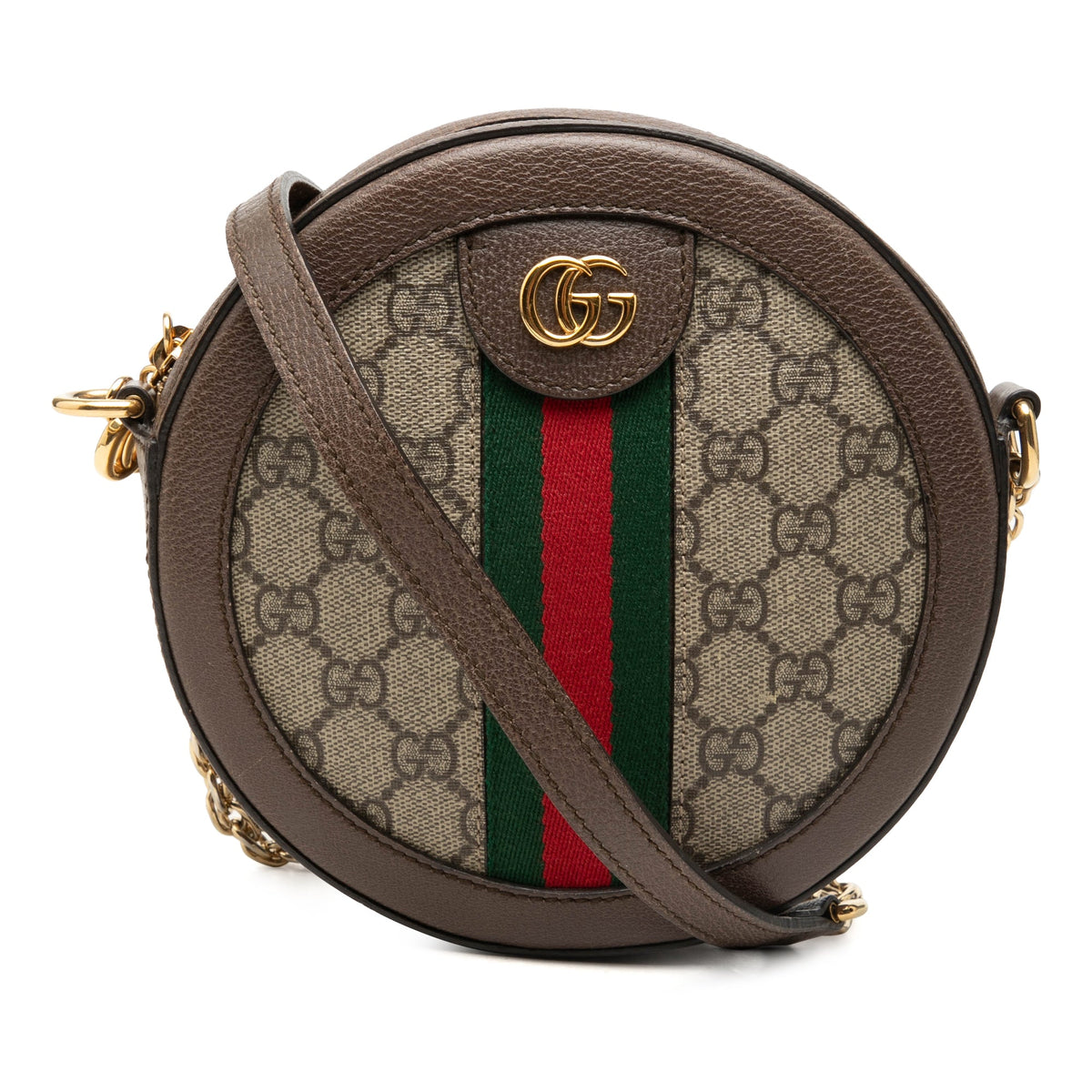 Gucci Mini GG Supreme Web Ophidia Round Crossbody
