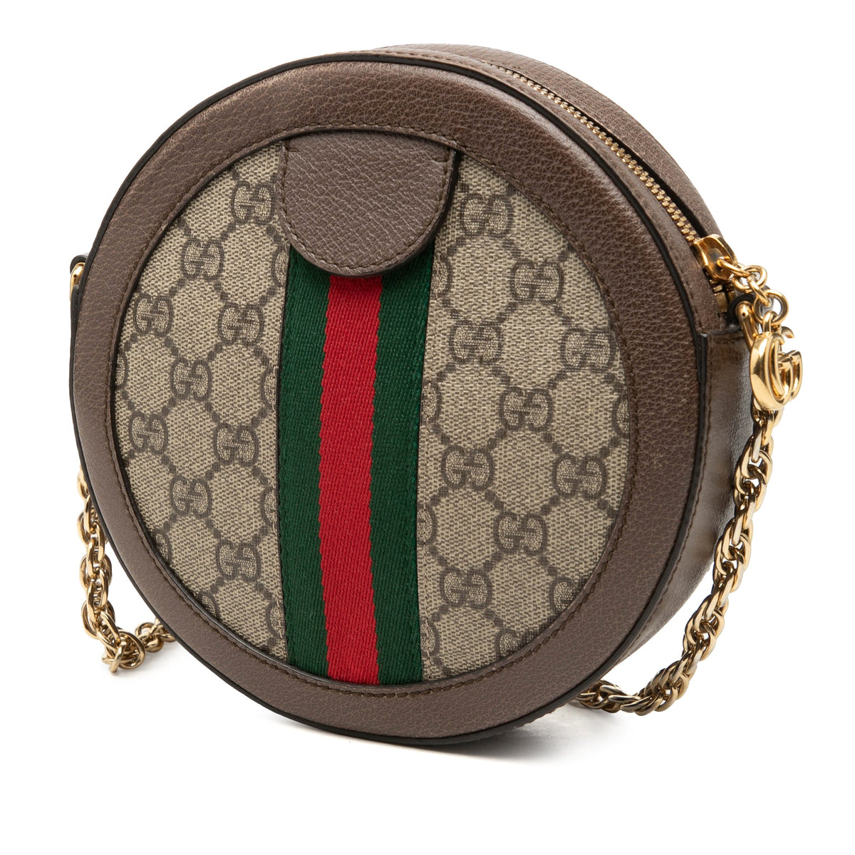 Gucci Mini GG Supreme Web Ophidia Round Crossbody