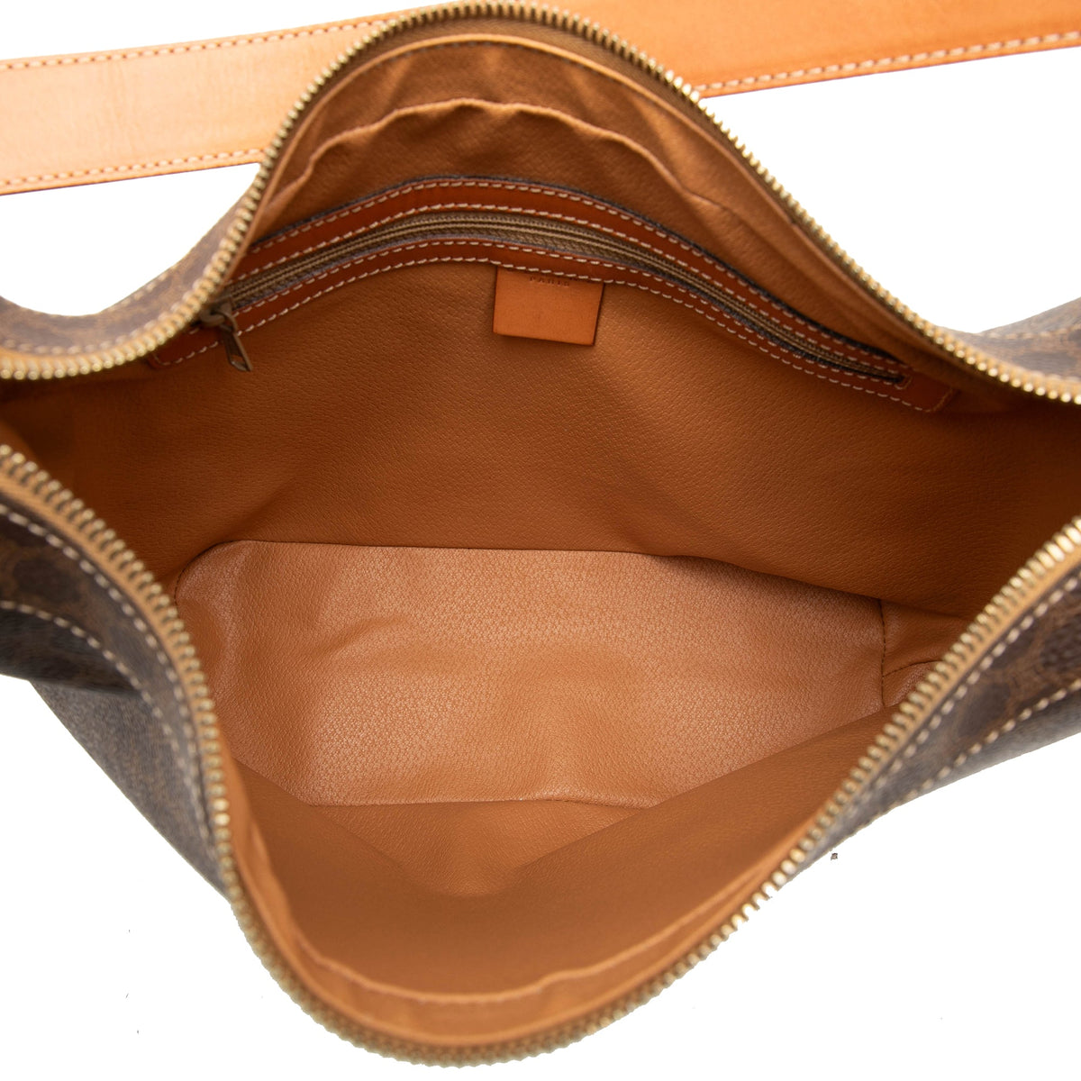 Celine Macadam Coated Canvas Shoulder Bag — Brown