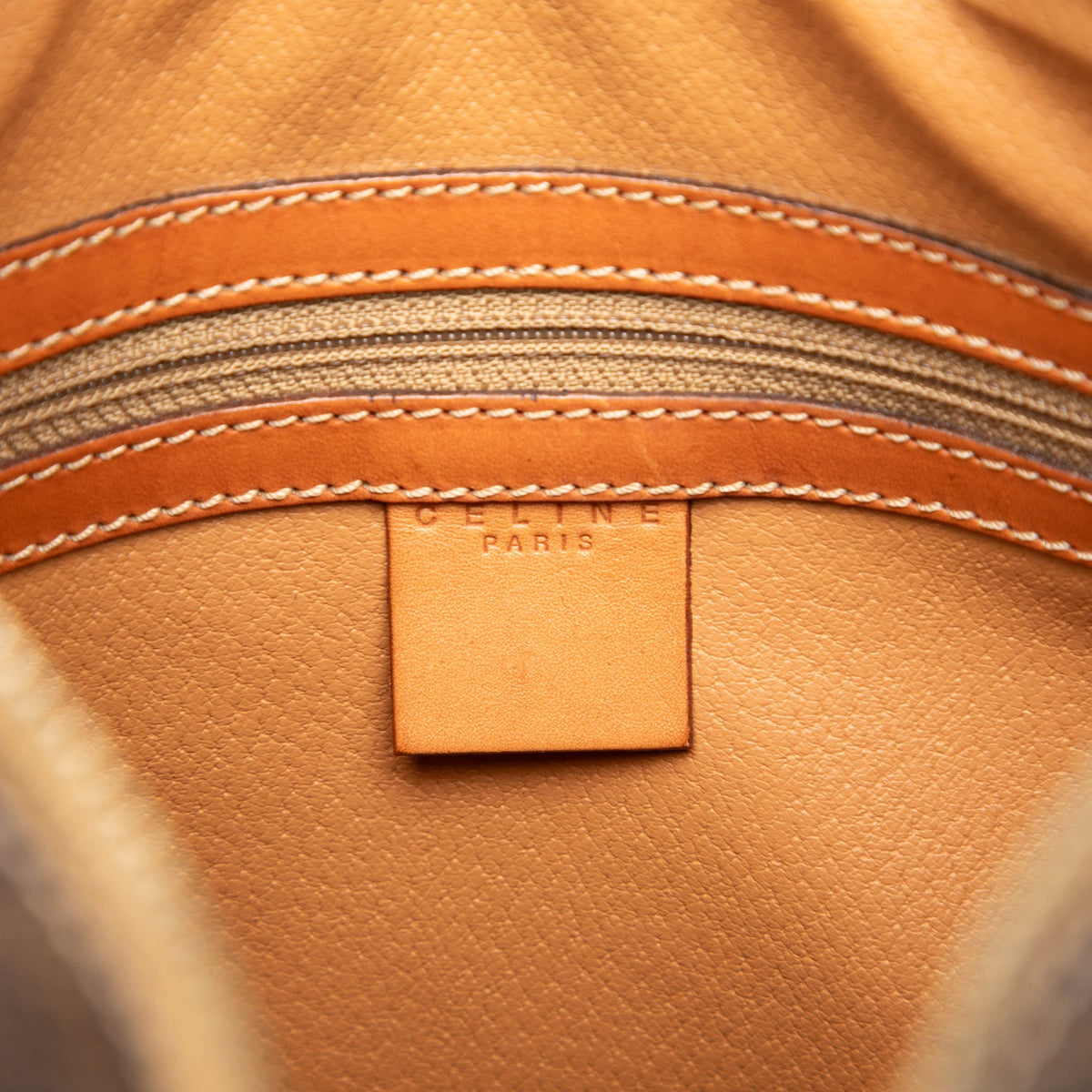 Celine Macadam Coated Canvas Shoulder Bag — Brown