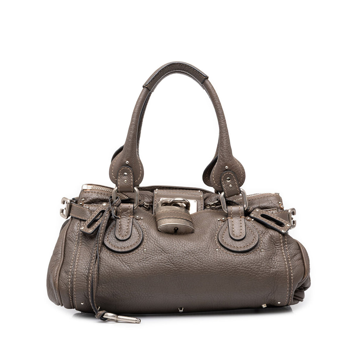 Chloé Medium Leather Paddington Handbag — Brown