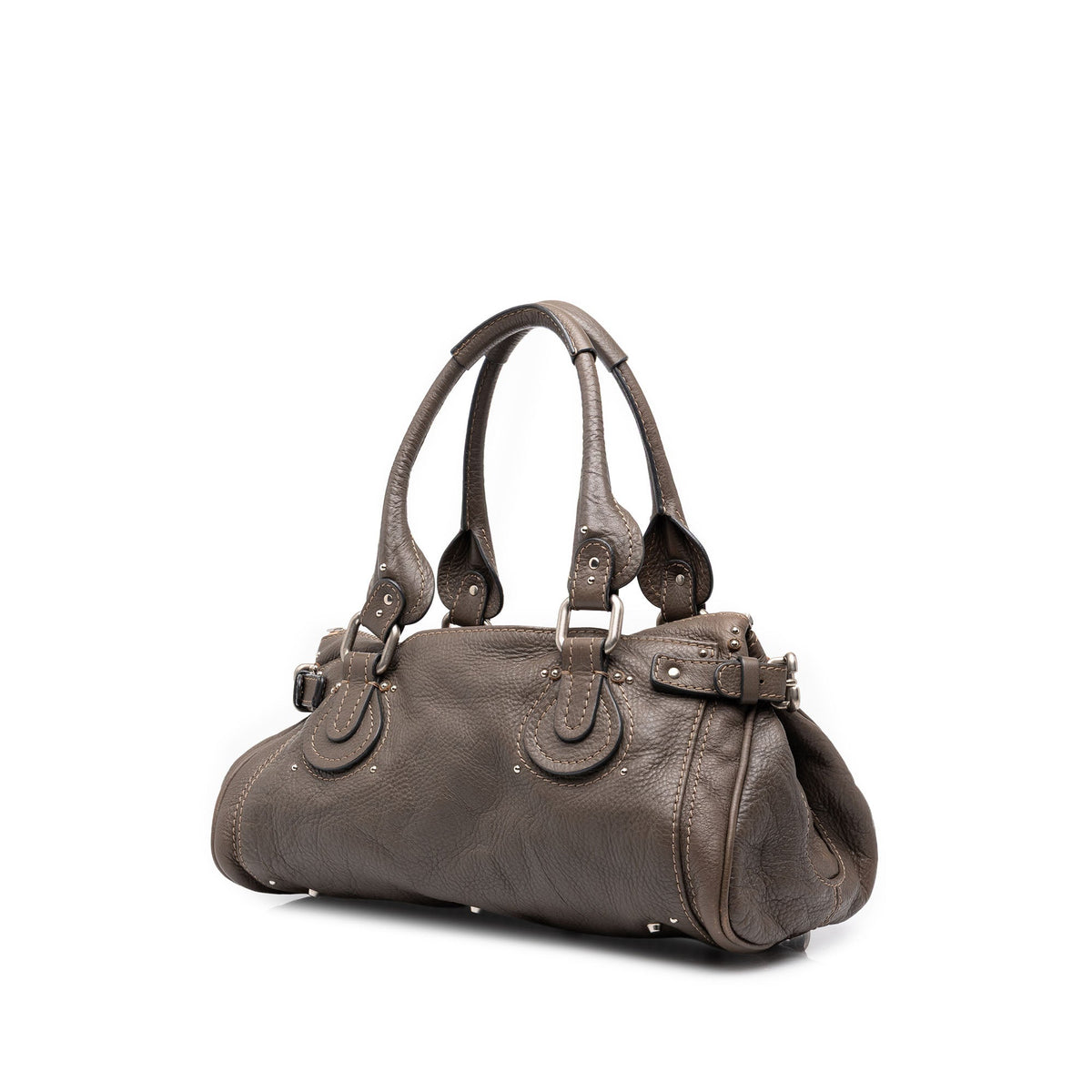 Chloé Medium Leather Paddington Handbag — Brown