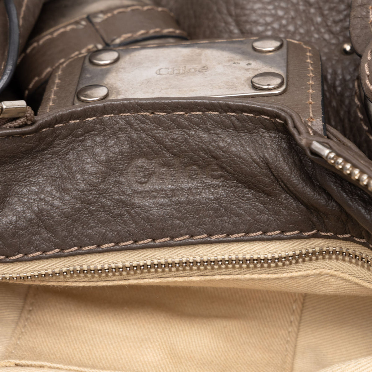 Chloé Medium Leather Paddington Handbag — Brown