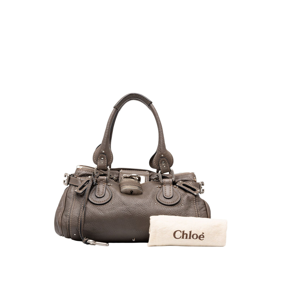 Chloé Medium Leather Paddington Handbag — Brown