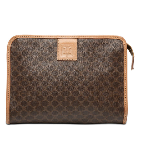 Macadam Coated Canvas Clutch