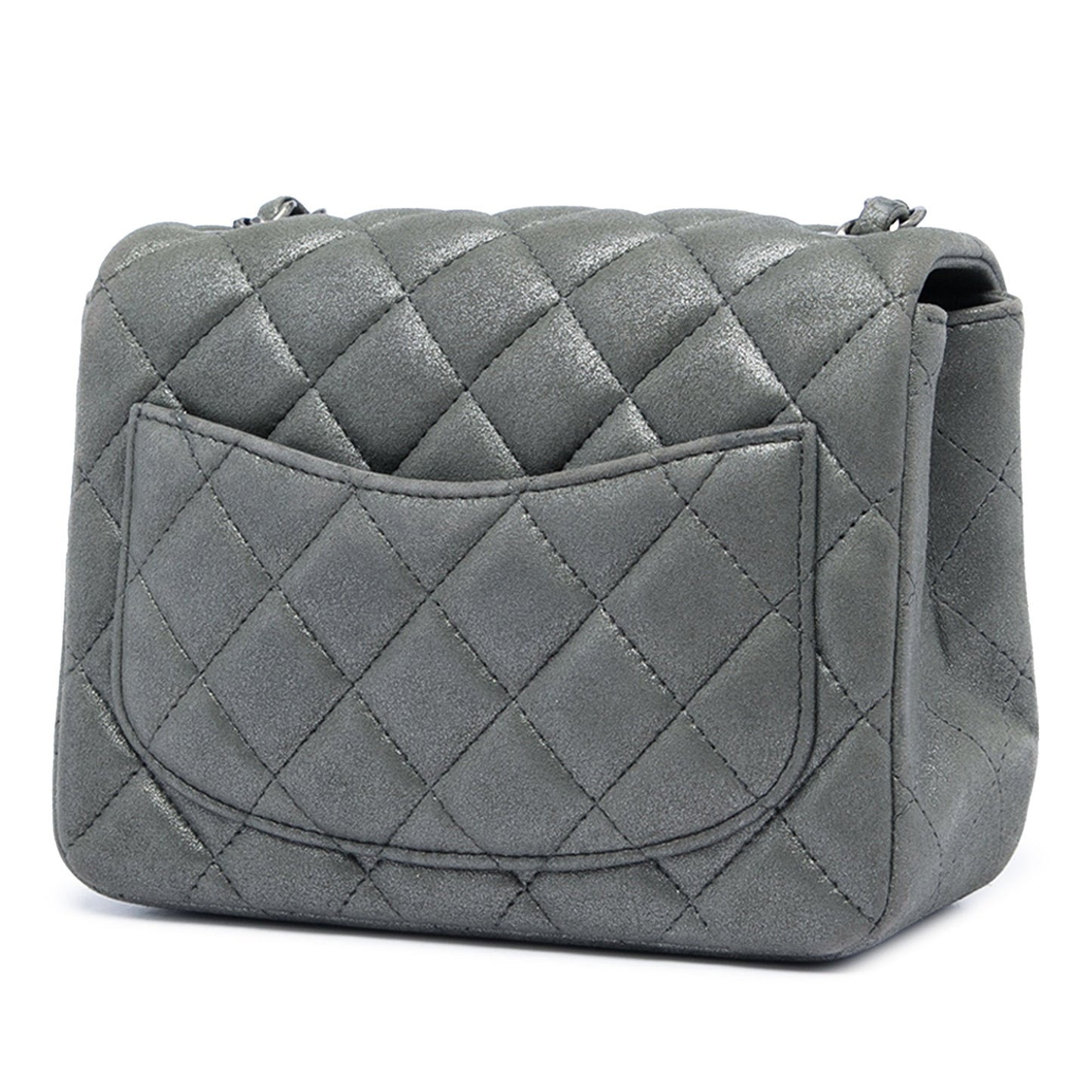 Chanel Mini Square Classic Metallic Lambskin Single Flap