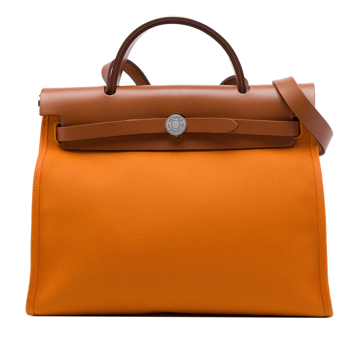 Hermès Toile Herbag Zip 31 — Orange