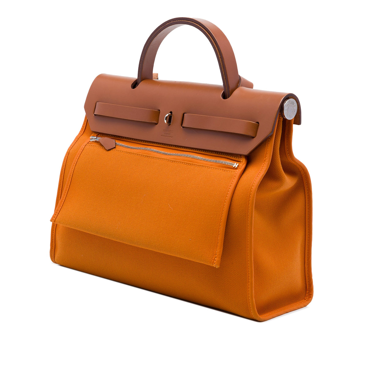 Hermès Toile Herbag Zip 31 — Orange