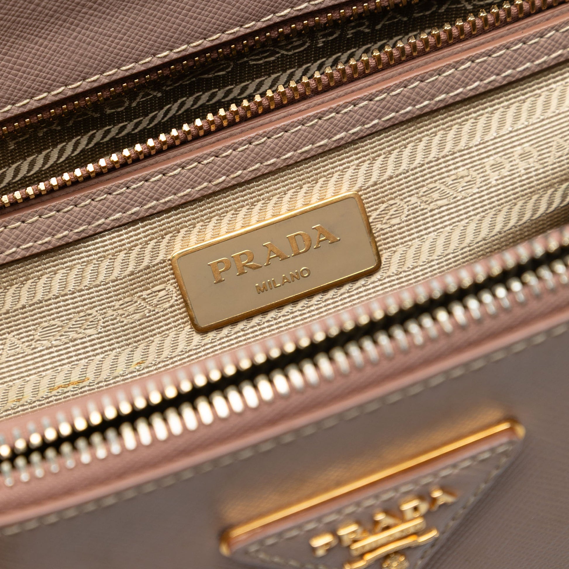 Prada Medium Saffiano Lux Galleria Double Zip Tote