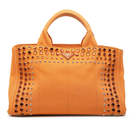 Prada Canvas Canapa Bijoux Satchel