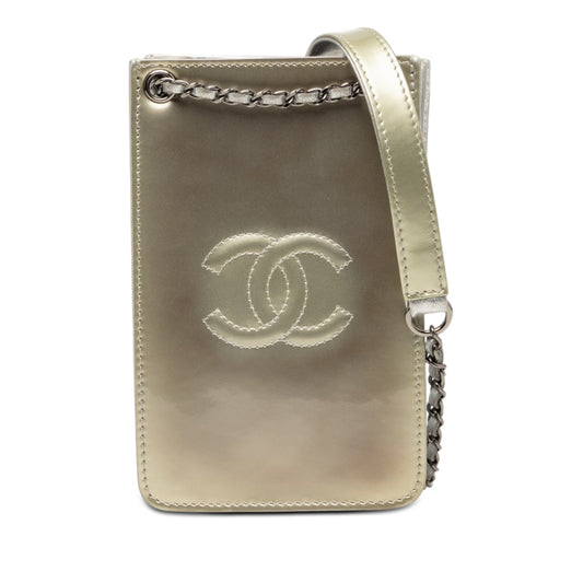 Chanel CC Patent Phone Holder Crossbody