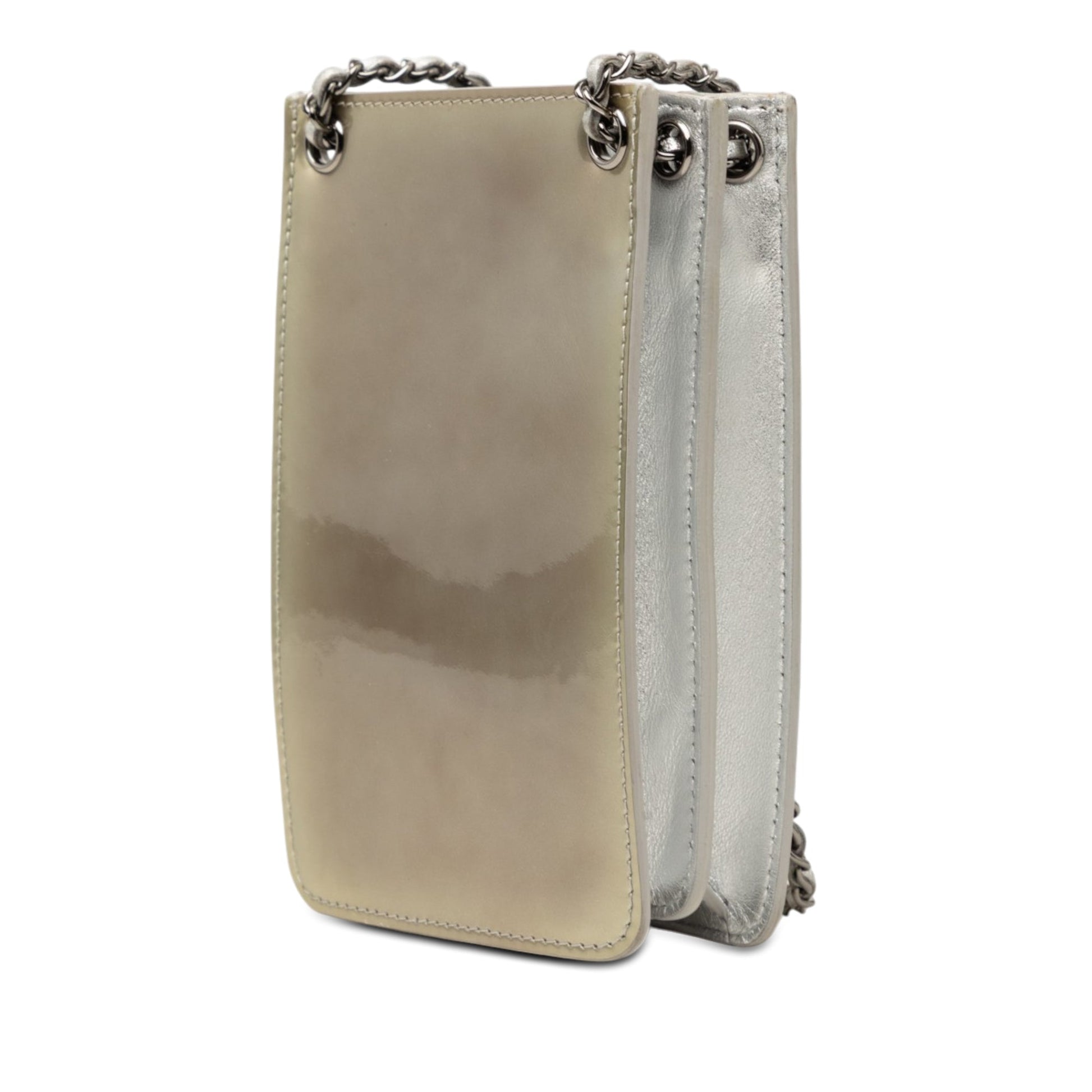 Chanel CC Patent Phone Holder Crossbody