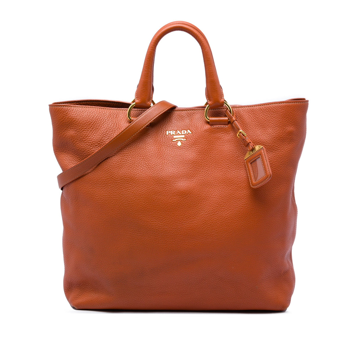Prada Vitello Daino Open Convertible Tote