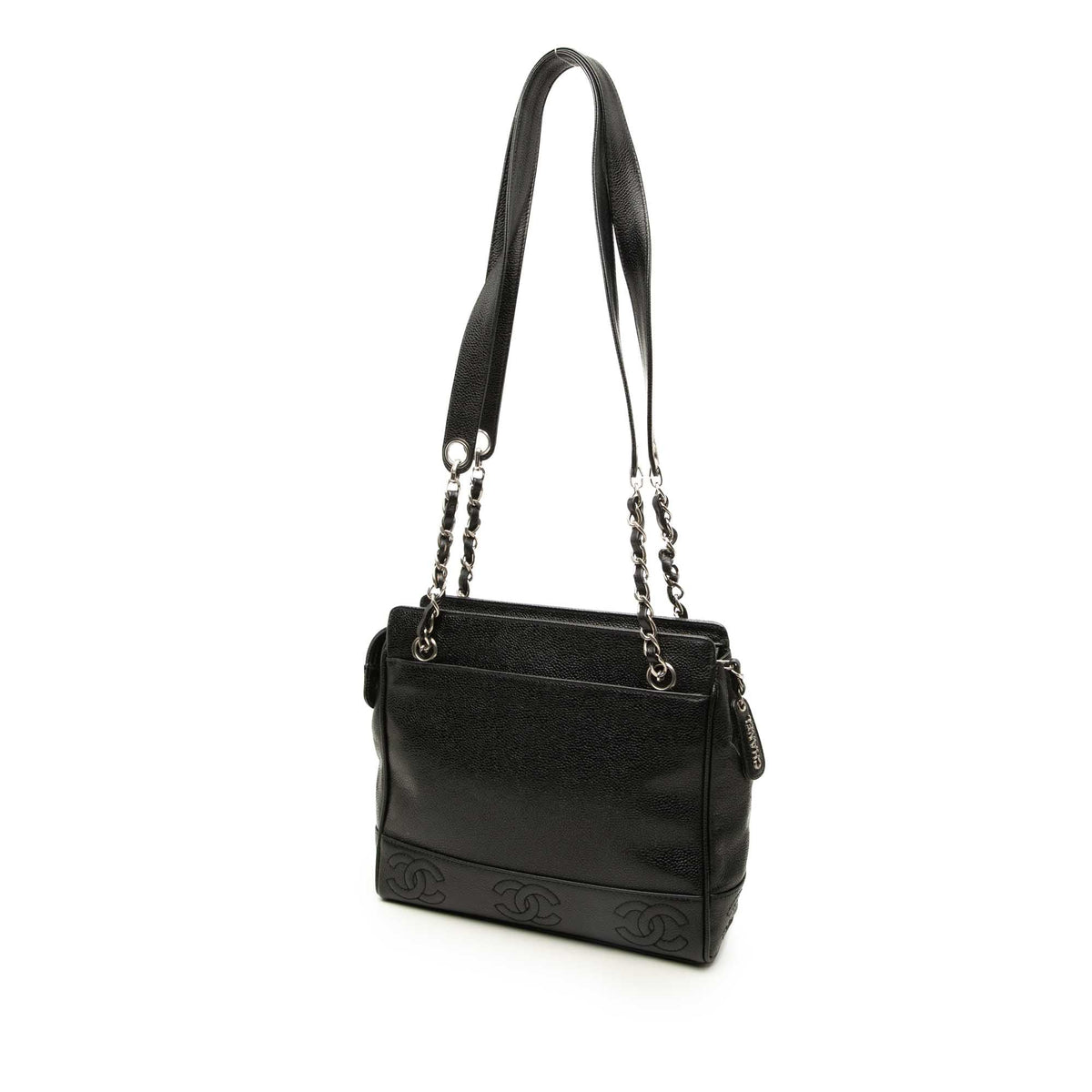 Chanel Triple CC Caviar Tote — Black