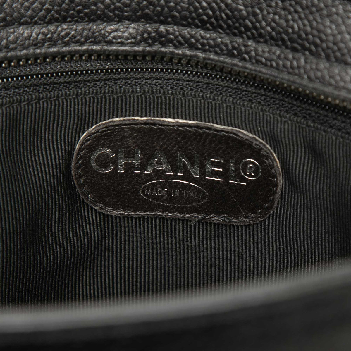 Chanel Triple CC Caviar Tote — Black