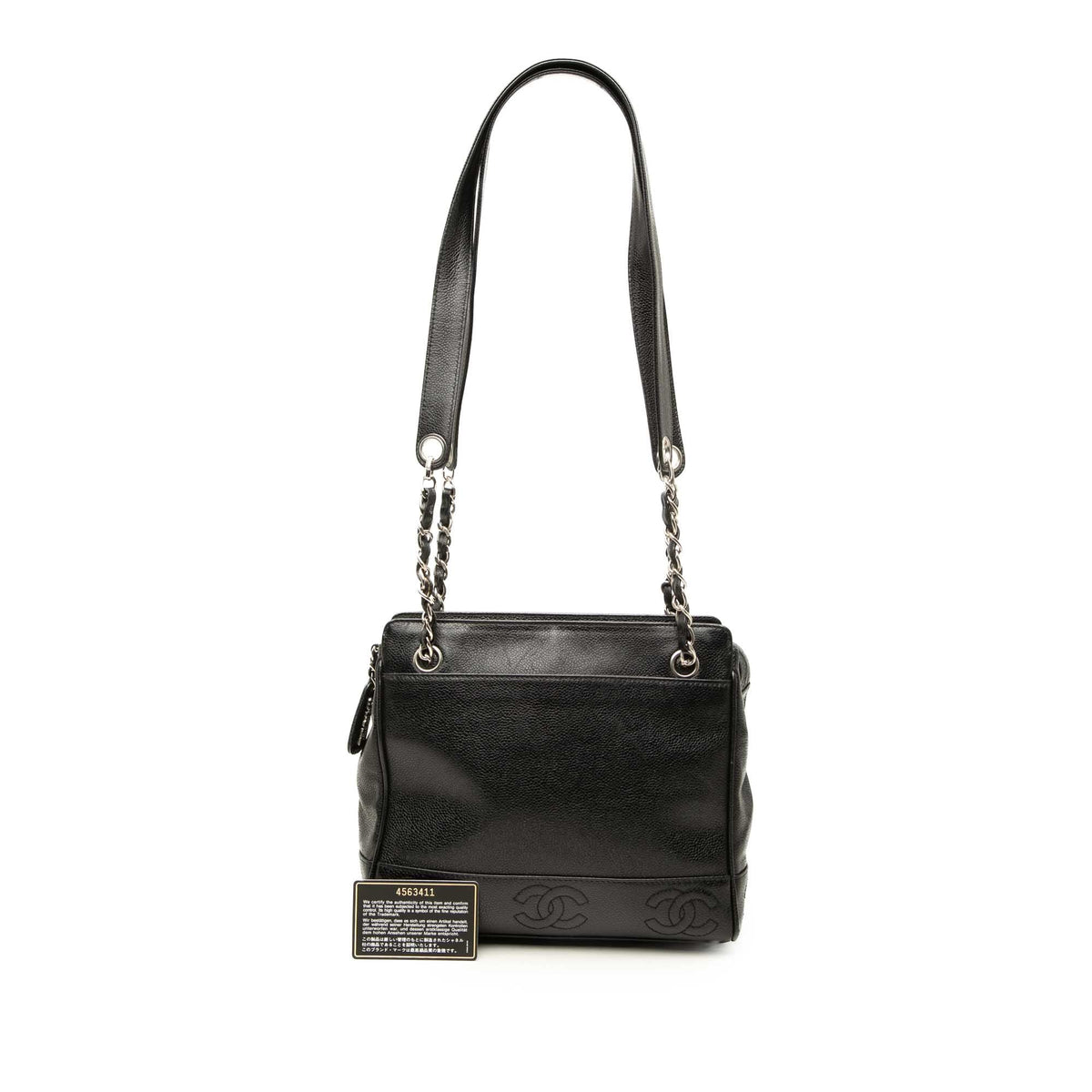 Chanel Triple CC Caviar Tote — Black