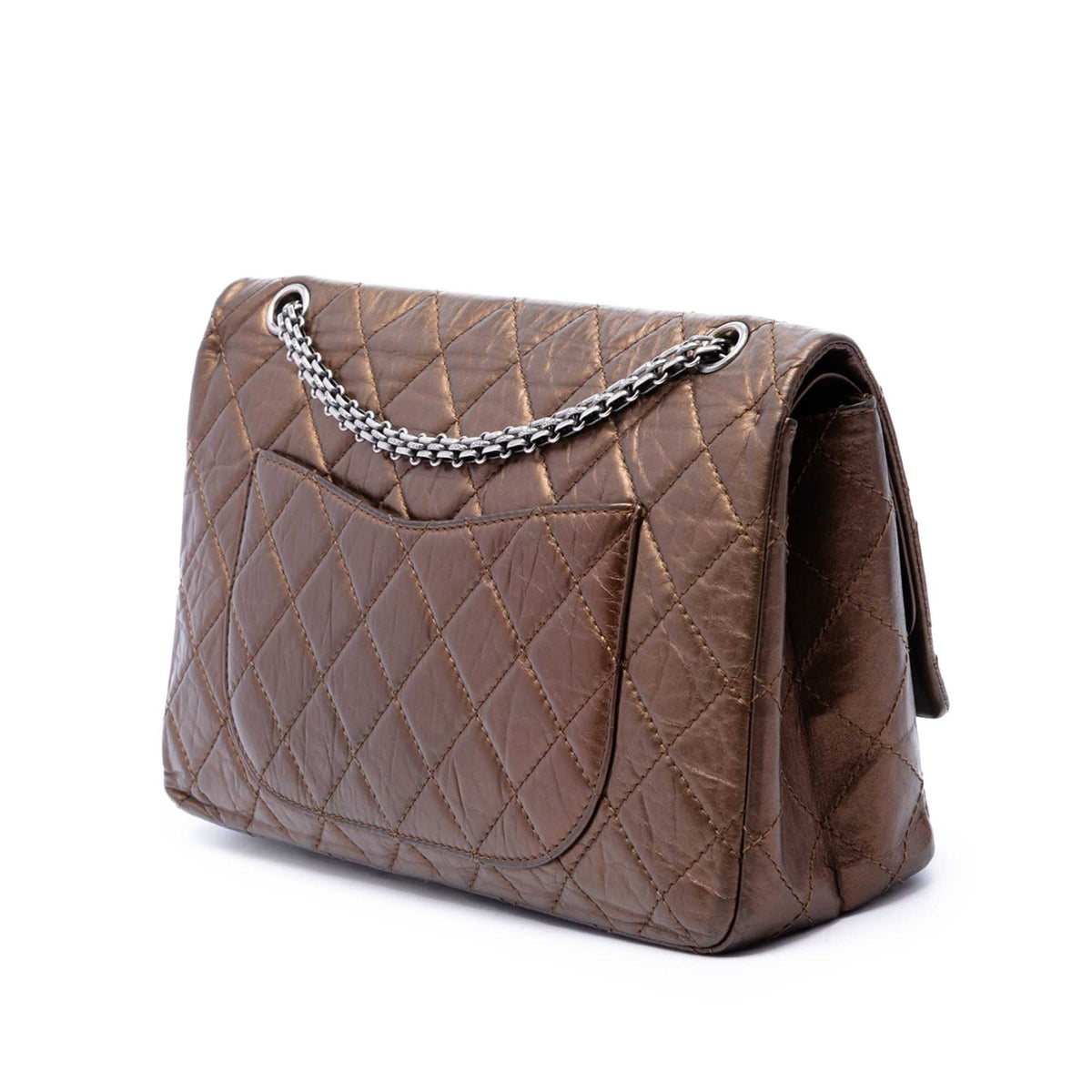 Chanel Metallic Aged Calfskin Reissue 2.55 Double Flap 227 — Brown