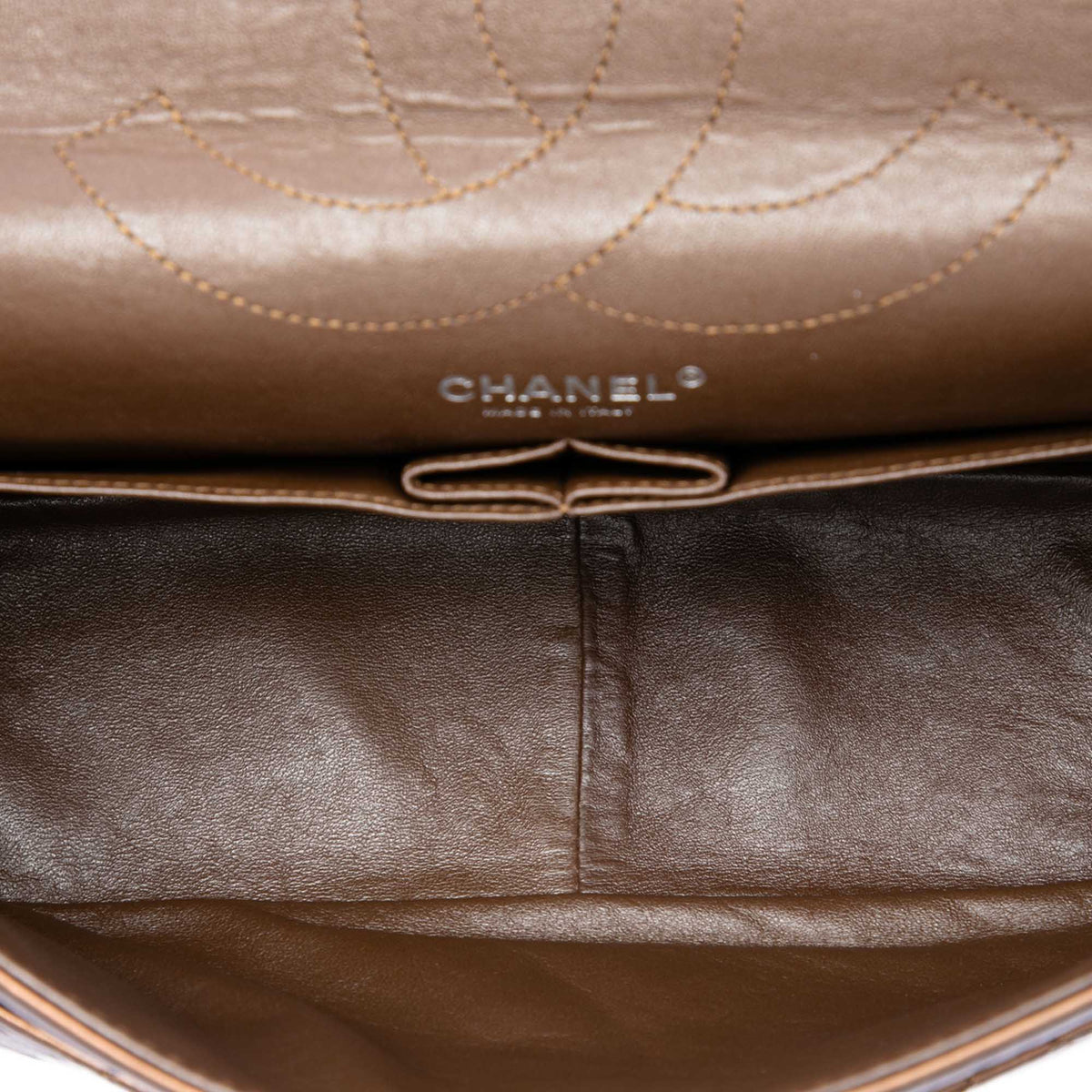 Chanel Metallic Aged Calfskin Reissue 2.55 Double Flap 227 — Brown
