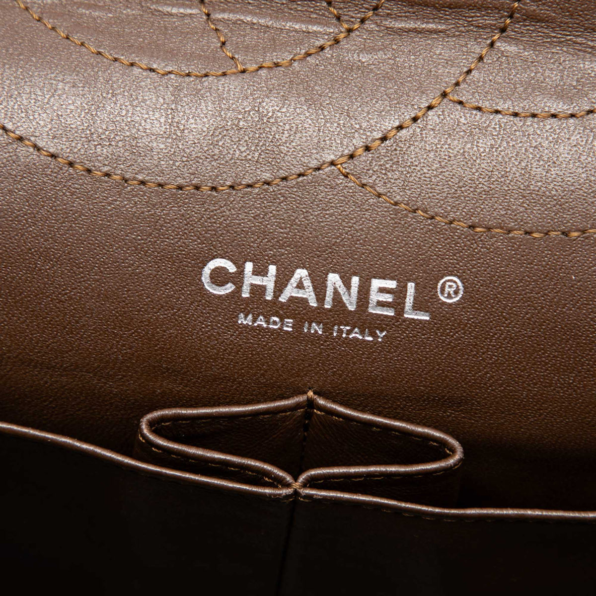 Chanel Metallic Aged Calfskin Reissue 2.55 Double Flap 227 — Brown