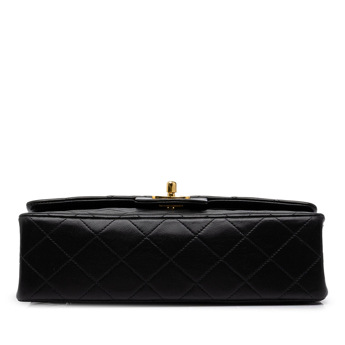 Chanel Small Classic Lambskin Double Flap — Black