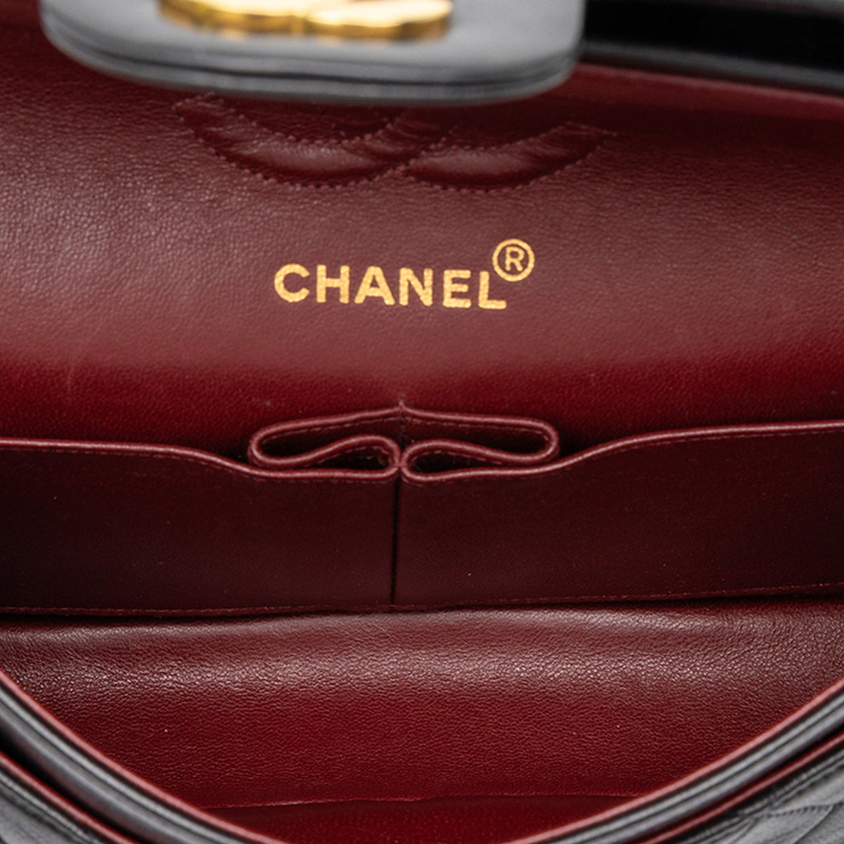 Chanel Small Classic Lambskin Double Flap — Black