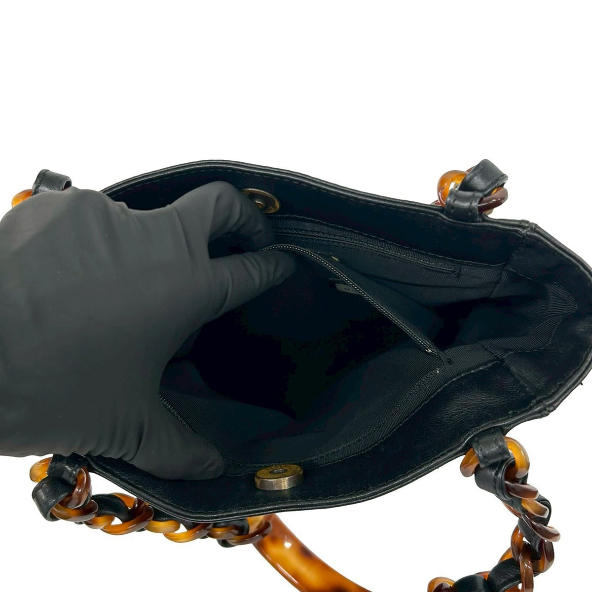 Chanel CC Lambskin Tortoise Chain Tote
