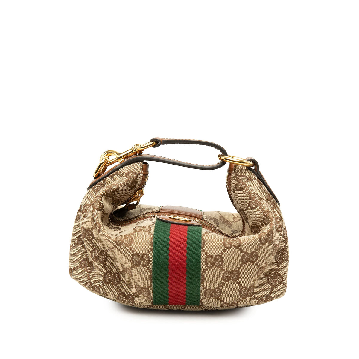 Gucci Mini GG Canvas Web Vanity — Beige