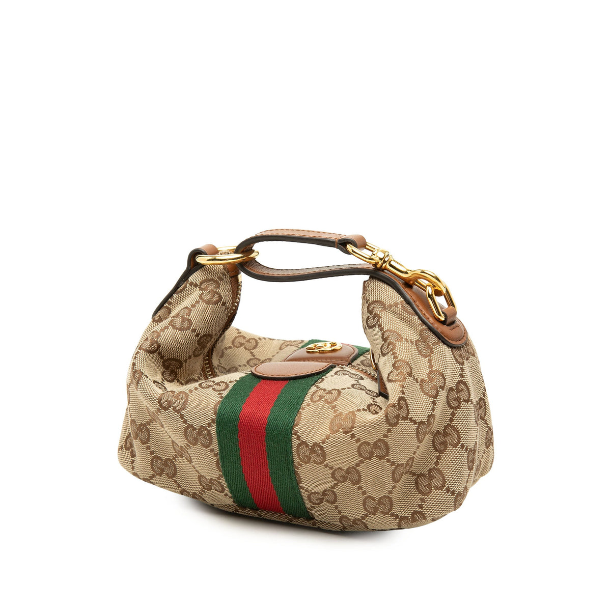 Gucci Mini GG Canvas Web Vanity — Beige