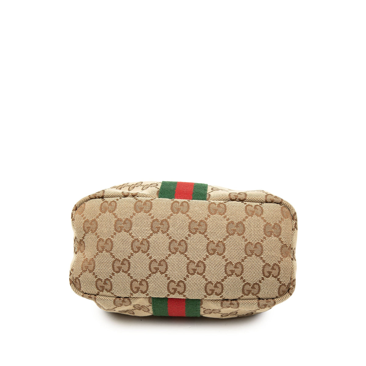 Gucci Mini GG Canvas Web Vanity — Beige