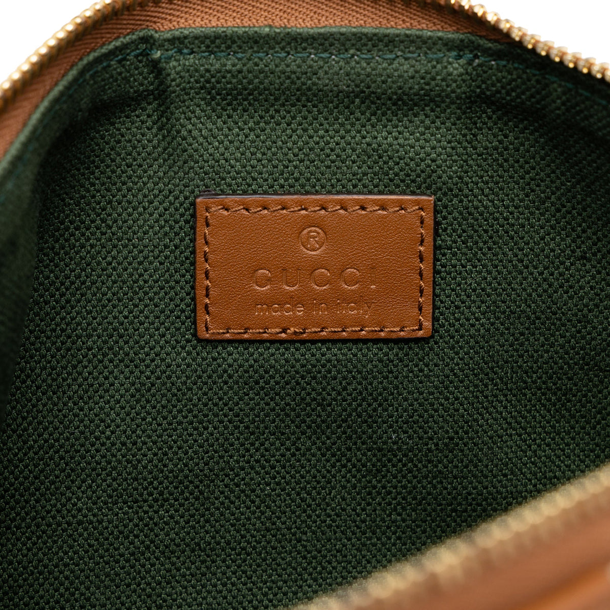 Gucci Mini GG Canvas Web Vanity — Beige