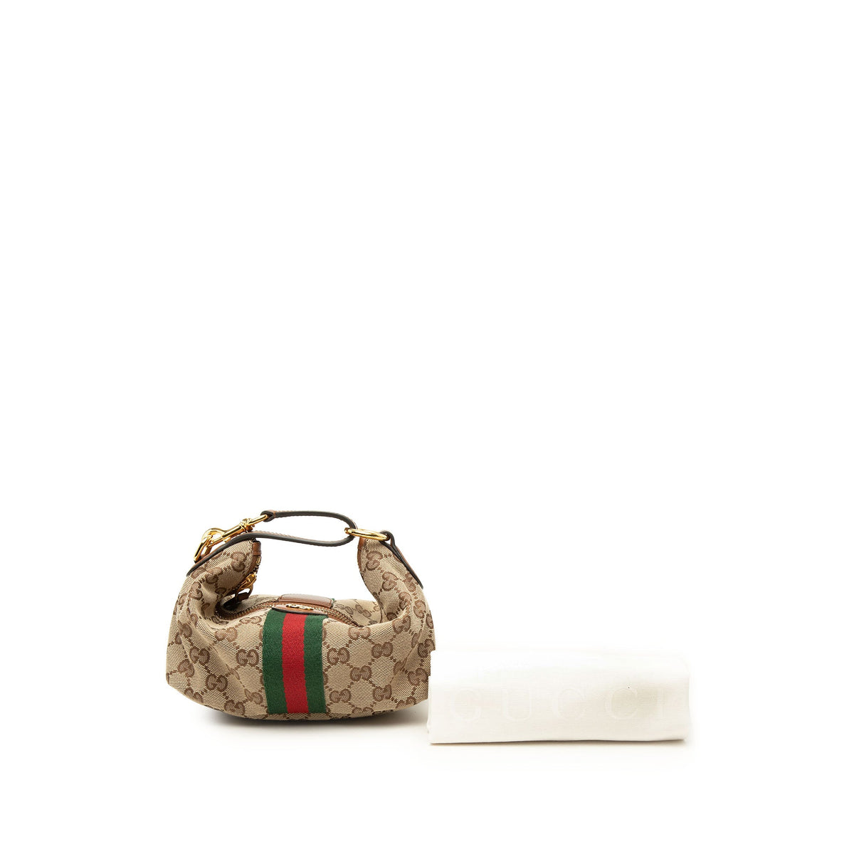 Gucci Mini GG Canvas Web Vanity — Beige