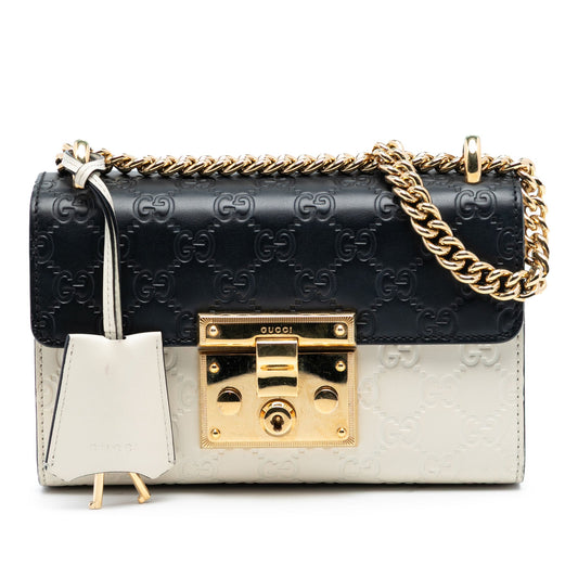 Gucci Small Guccissima Padlock Shoulder Bag