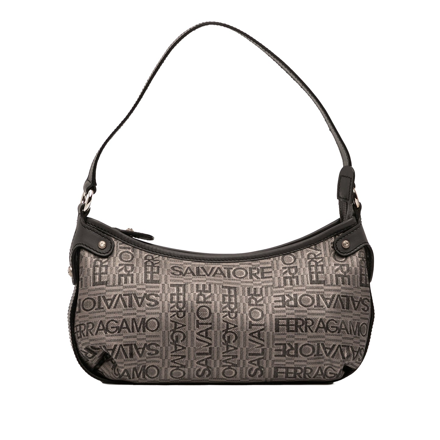 Ferragamo Embroidered Polyester Shoulder Bag