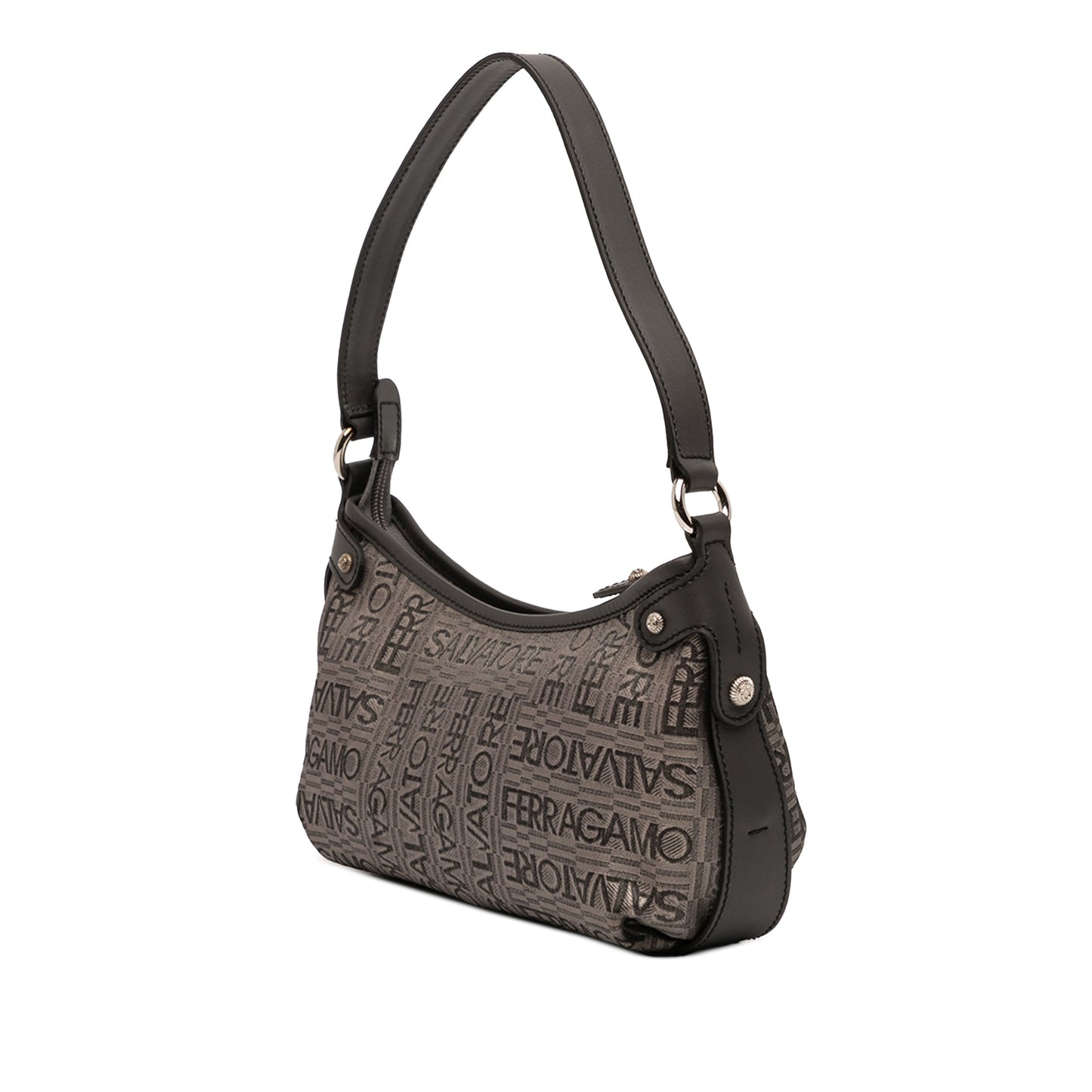 Ferragamo Embroidered Polyester Shoulder Bag