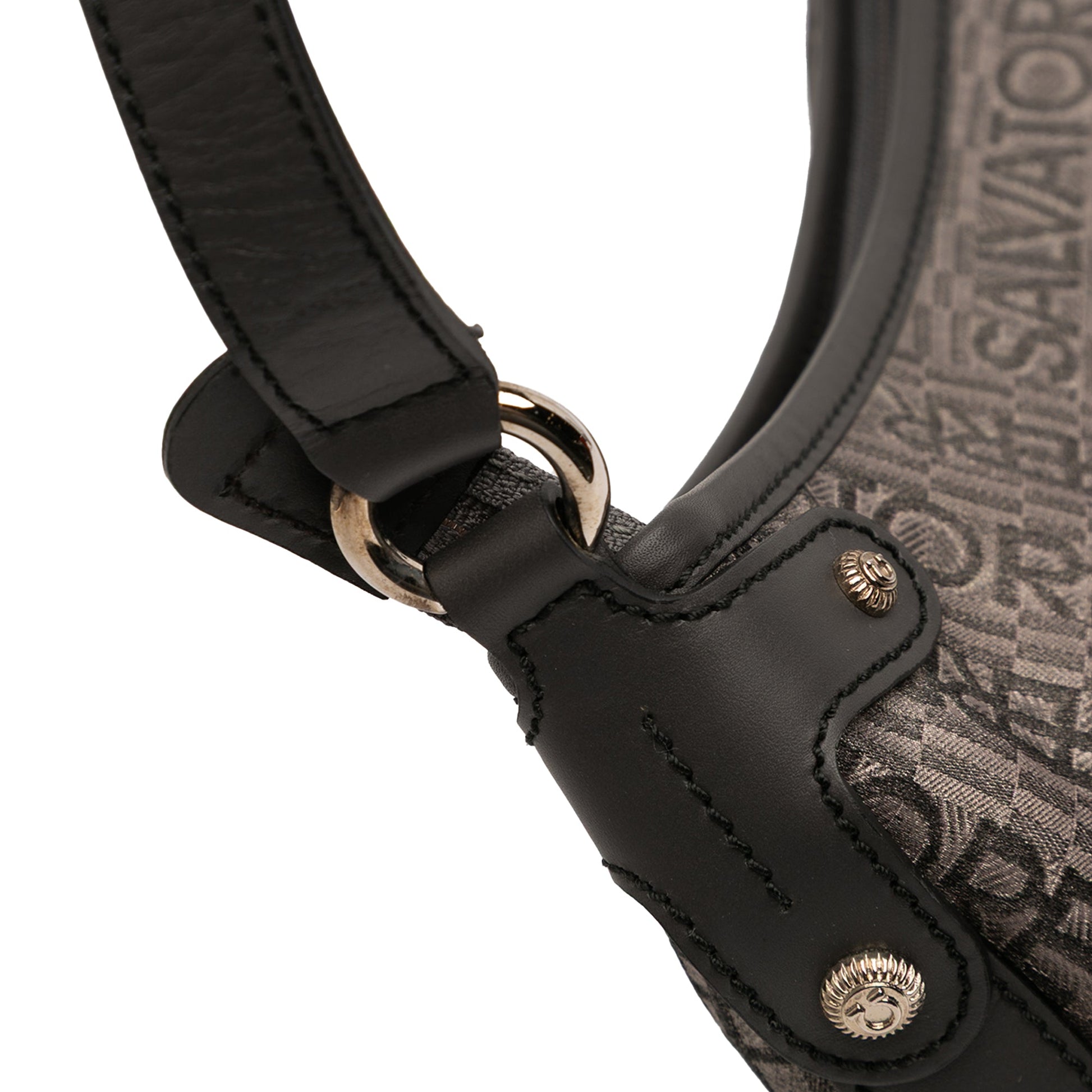 Ferragamo Embroidered Polyester Shoulder Bag