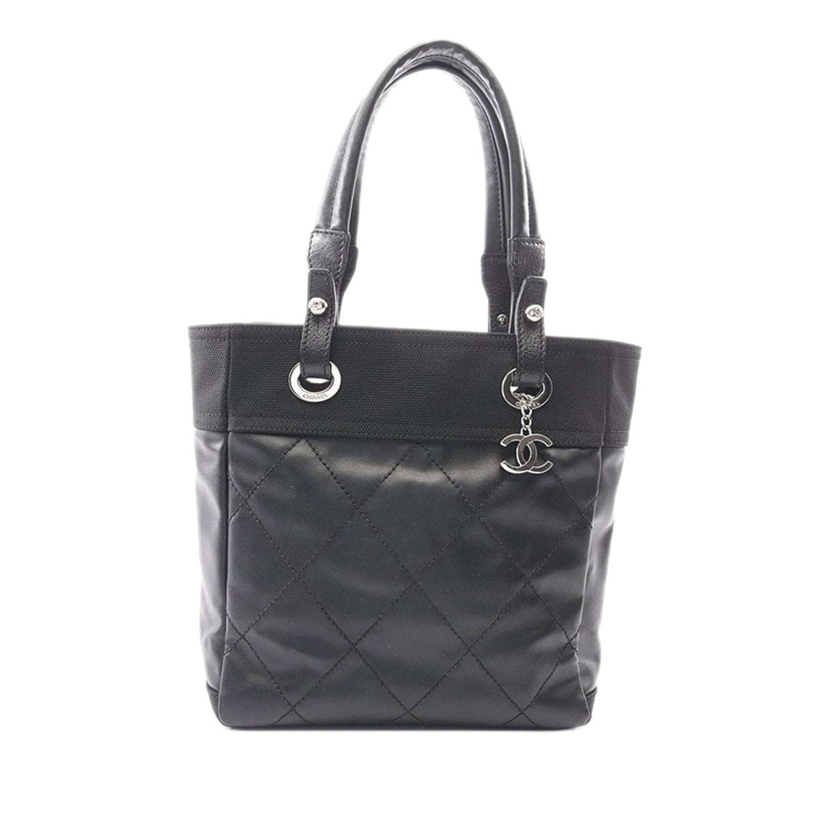 Chanel Small Quilted Coated Canvas Paris Biarritz Tote