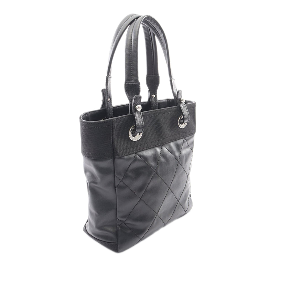 Chanel Small Quilted Coated Canvas Paris Biarritz Tote